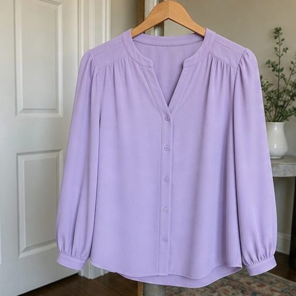 Lilac Ruffle Blouse